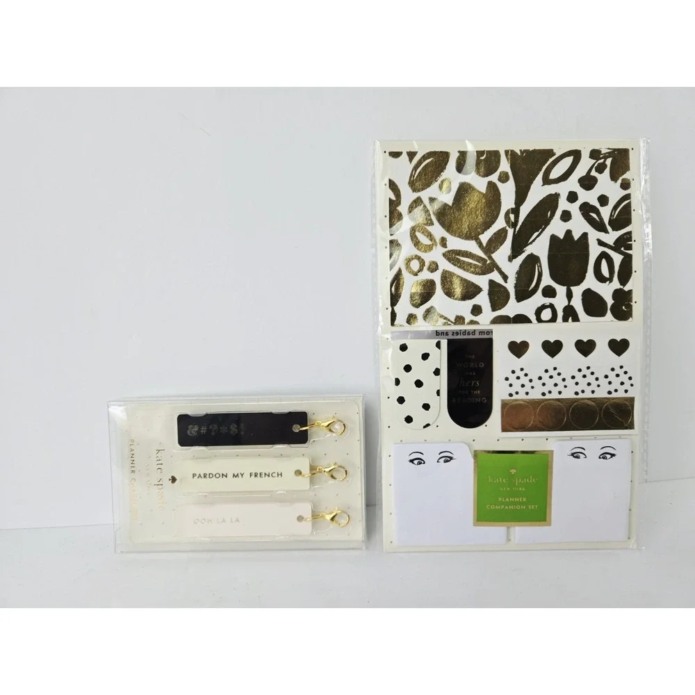 Kate‎ Spade Planner Companion Set Bookmarks and charm set NEW journal